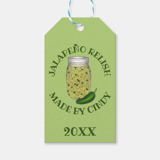 Jalapeno Jalapeño Hot Pepper Relish made by Geschenkanhänger (Vorderseite)