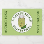 Jalapeno Jalapeño Hot Pepper Relish made by Lebensmitteletikett (Einzelnes Label)