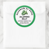 Jalapeno Jam oder Jelly Canning Jar Label Runder Aufkleber (Tasche)