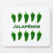 Jalapeno-Paprikaschoten (betitelt) Mousepad (Vorne)
