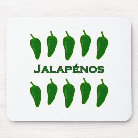 Jalapeno-Paprikaschoten (betitelt) Mousepad (Vorne)