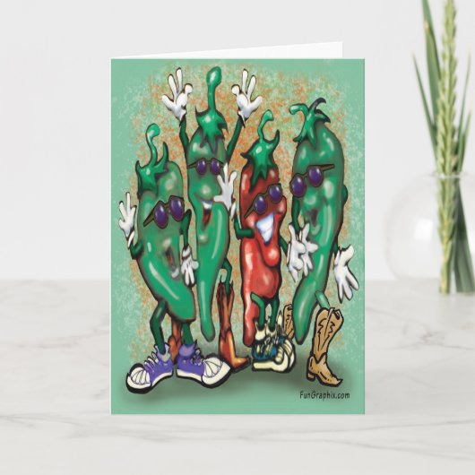 Jalapeno Paprikaschoten Gang Karte (Vorderseite)