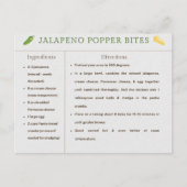 Jalapeno Popper Bites Erntedank Rezept Karte (Vorderseite)