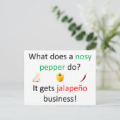 Jalapeño redone postkarte (Stehend Vorderseite)