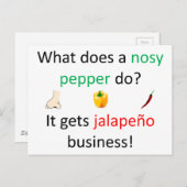 Jalapeño redone postkarte (Vorne/Hinten)
