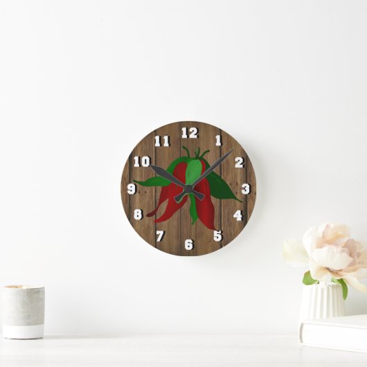 Jalapeno Wall Clock Runde Wanduhr (Zuhause)