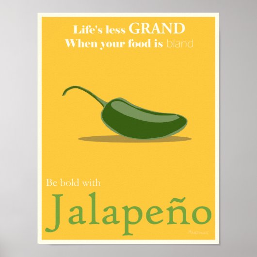Jalapeno-Werbeplakat - 11x14 Poster (Vorne)