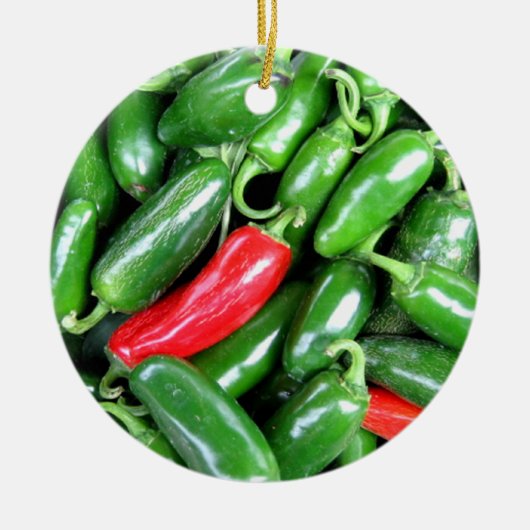 Jalapenofeiertagsverzierung Keramikornament (Vorne)