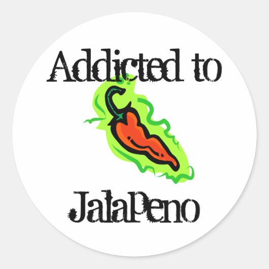 Jalapenos Runder Aufkleber (Vorderseite)
