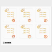 Jalebi Quadratischer Aufkleber (Blatt)