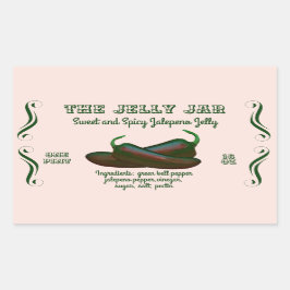 Jalepeno Jelly Zuhause Canning Business Food Label Rechteckiger Aufkleber