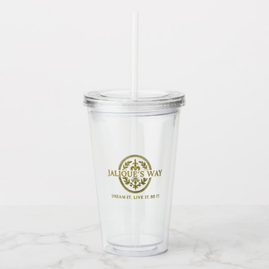 Jalique's Way Tasse und Strohhalm (Vorderseite)
