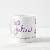 Jalisa dekorative J Monogramm-Tasse Kaffeetasse (Vorderseite Links)