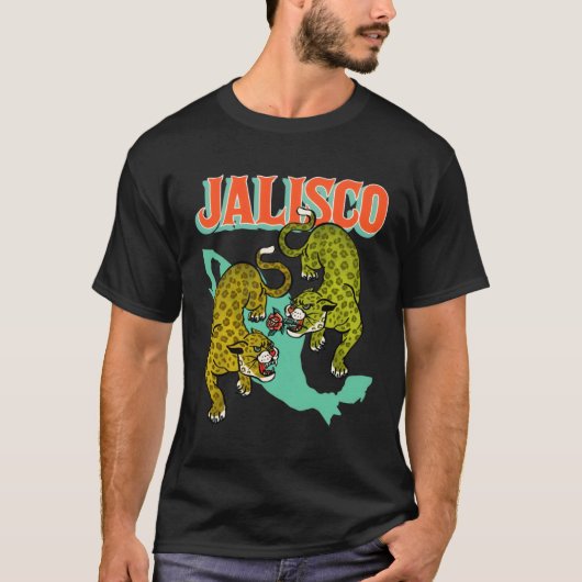 Jalisco Mexico Jaguar Cat World Travel Mexican Pri T-Shirt (Vorderseite)