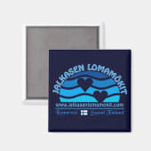 Jalkasen Lomamökit Magnet (Vorderseite/Rückseite)