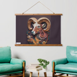 JALOOS HANGING TAPESTRY WANDTEPPICH MIT HOLZRAHMEN