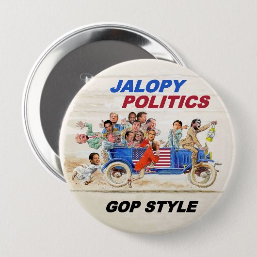Jalopy-Politik Button (Vorne & Hinten)