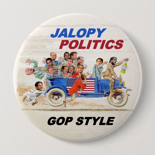 Jalopy-Politik Button (Vorderseite)