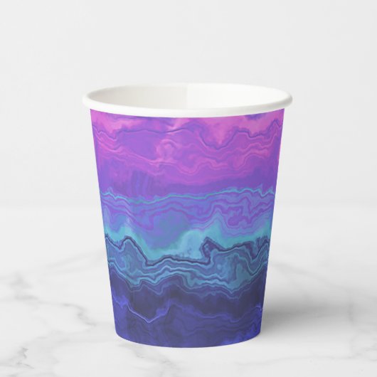 Jalousie agate ombre: pappbecher (Links)