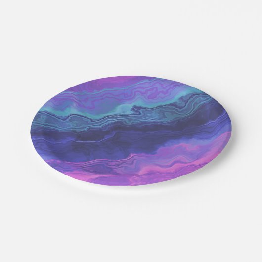 Jalousie agate ombre: pappteller (Schrägansicht)