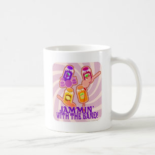 Jam Band Funny Music Cartoon Character Design Kaffeetasse