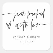 Jam Favor Wedding Product Label Business Sticker (Vorderseite)