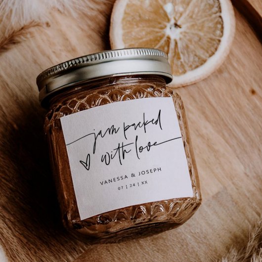 Jam Favor Wedding Product Label Business Sticker