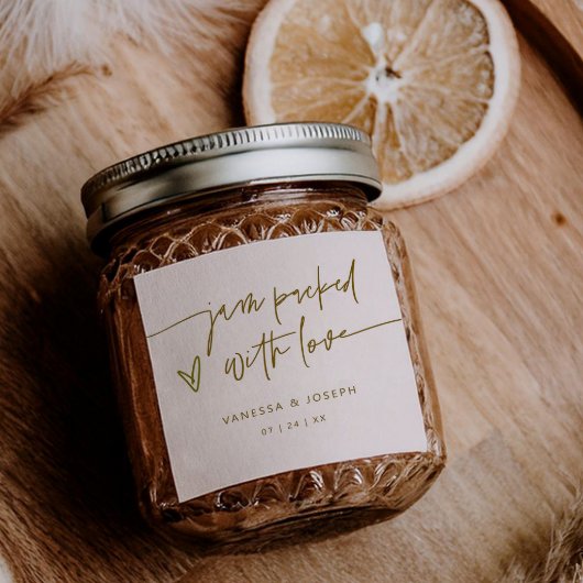 Jam Favor Wedding Product Label Business Sticker