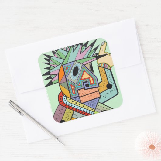 Jam in Brooklyn Quadratischer Aufkleber (Umschlag)