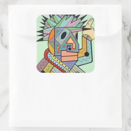 Jam in Brooklyn Quadratischer Aufkleber (Tasche)