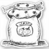Jam Jar Sketch Aufkleber (Vorderseite)