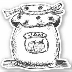 Jam Jar Sketch Aufkleber