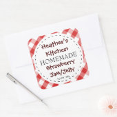 Jam/Jelly Square Checker Quadratischer Aufkleber (Umschlag)