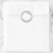 Jam Label mit Indianerbeeren-Illustration Runder Aufkleber (Tasche)