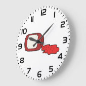 Jam Niedlich Red Jelly Jar Große Wanduhr (Winkel)