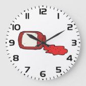 Jam Niedlich Red Jelly Jar Große Wanduhr (Vorderseite)