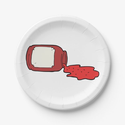 Jam Niedlich Red Jelly Jar Pappteller (Vorderseite)