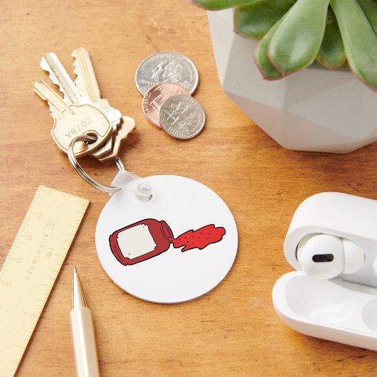 Jam Niedlich Red Jelly Jar Schlüsselanhänger