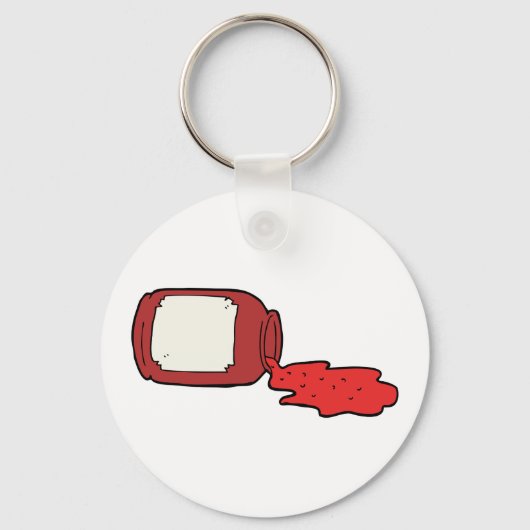 Jam Niedlich Red Jelly Jar Schlüsselanhänger (Vorderseite)