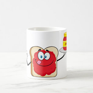 Jam On Toast Happy Face Coffee Tasse