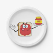 Jam on Toast Pappteller (Vorderseite)
