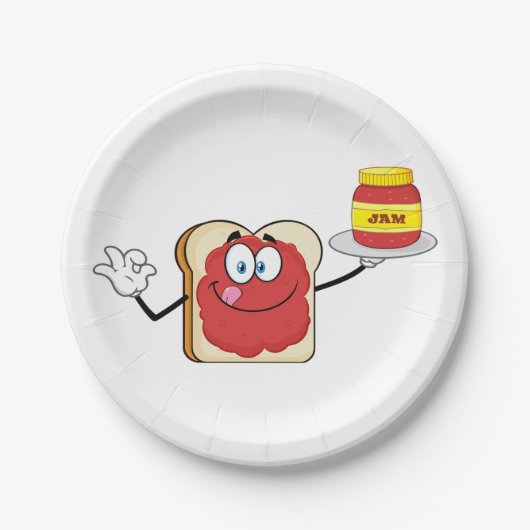 Jam on Toast Pappteller (Vorderseite)