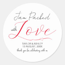 Jam Packet mit Liebe Minimal Script Wedding