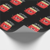 Jam-pire Funny Vampire Jam Pun Dark BG Geschenkpapier (Ecke)