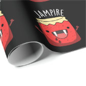 Jam-pire Funny Vampire Jam Pun Dark BG Geschenkpapier (Rolleneckpunkt)