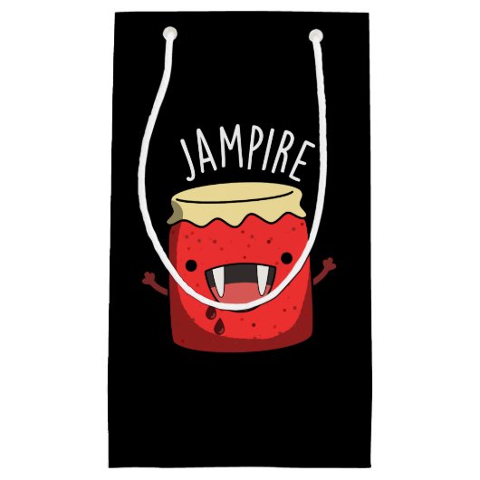 Jam-pire Funny Vampire Jam Pun Dark BG Kleine Geschenktüte (Vorderseite)