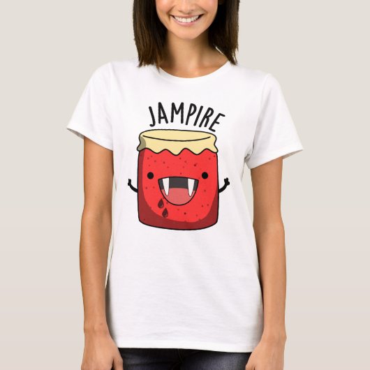 Jam-pire Funny Vampire Jam Pun T-Shirt (Vorderseite)