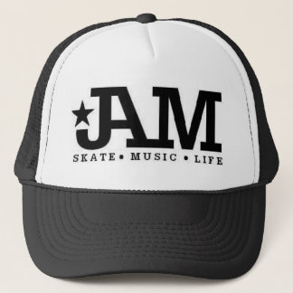 Jam-schwarze Skate-Mütze Truckerkappe