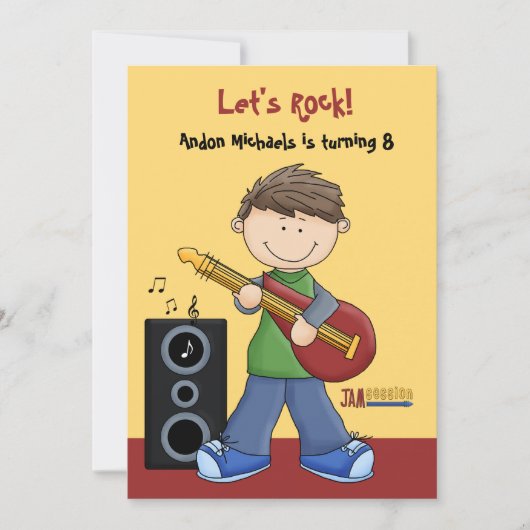 Jam Session - Einladung zur Geburtstagspartei (Vorderseite)