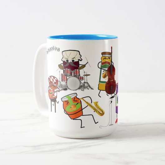Jam Session Mug Zweifarbige Tasse (Vorderseite Links)